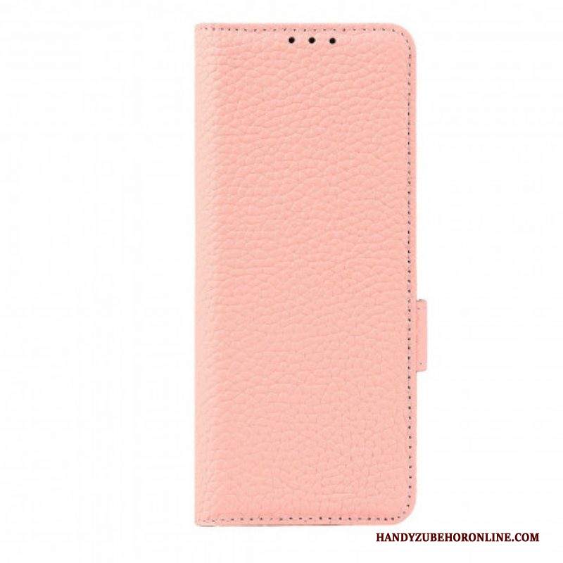 Custodia in pelle Samsung Galaxy Z Fold 3 5G Vera Pelle Di Litchi