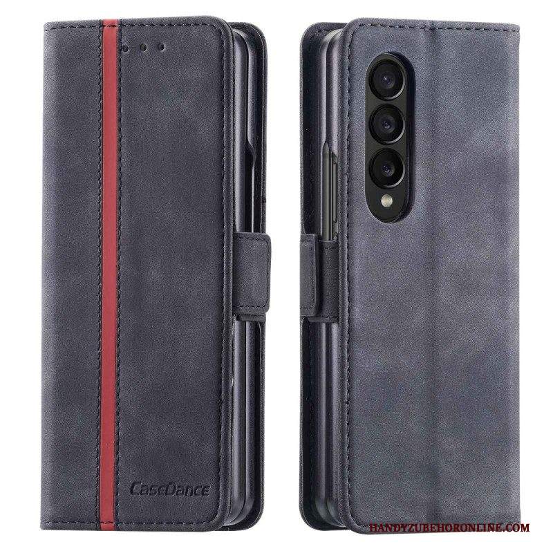 Custodia in pelle Samsung Galaxy Z Fold 4 Casedance Serie Valzer 001