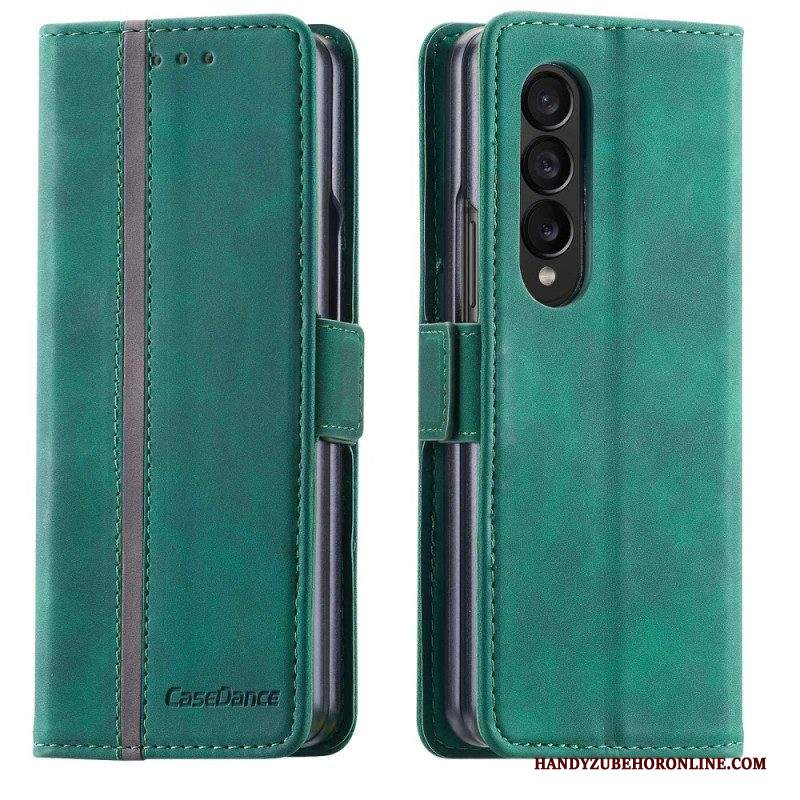 Custodia in pelle Samsung Galaxy Z Fold 4 Casedance Serie Valzer 001