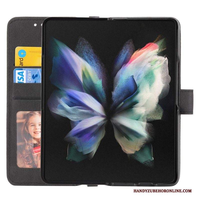 Custodia in pelle Samsung Galaxy Z Fold 4 Modello Di Cintura In Ecopelle