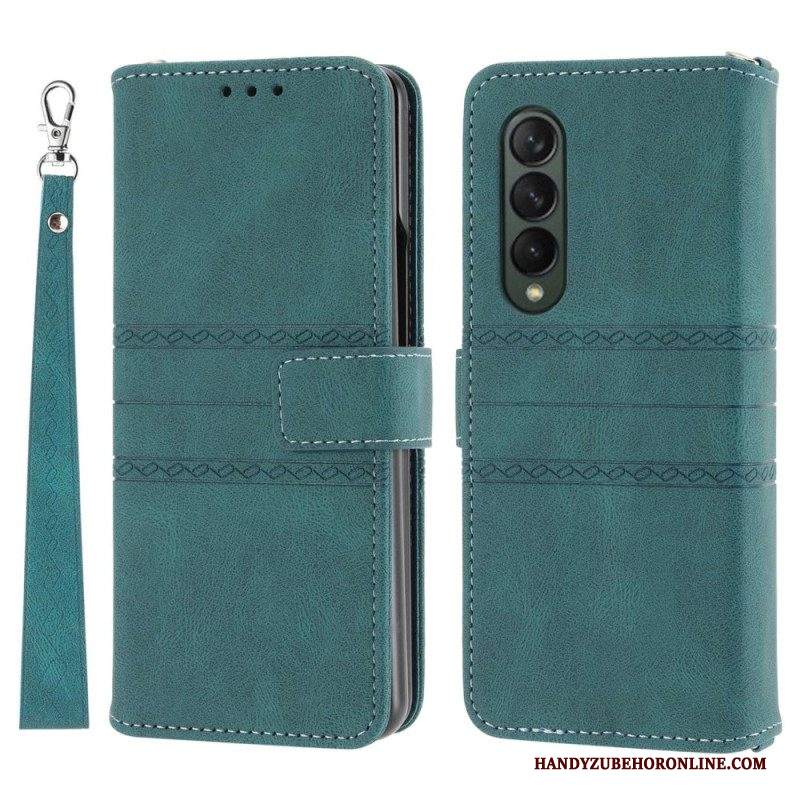 Custodia in pelle Samsung Galaxy Z Fold 4 Modello Di Cintura In Ecopelle