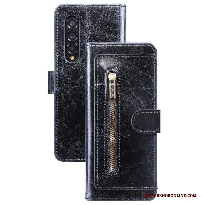 Custodia in pelle Samsung Galaxy Z Fold 4 Multitasche In Ecopelle