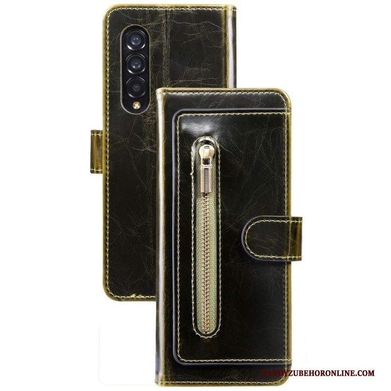 Custodia in pelle Samsung Galaxy Z Fold 4 Multitasche In Ecopelle