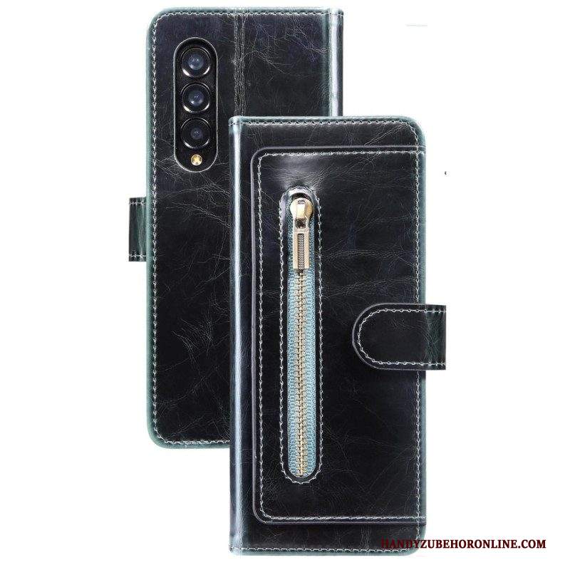 Custodia in pelle Samsung Galaxy Z Fold 4 Multitasche In Ecopelle