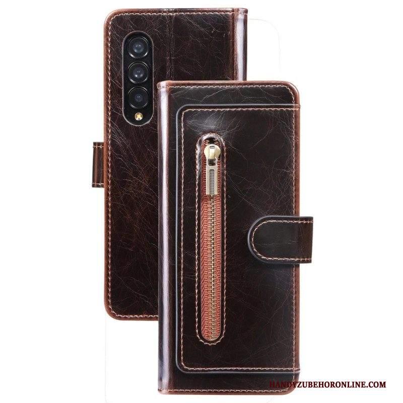 Custodia in pelle Samsung Galaxy Z Fold 4 Multitasche In Ecopelle