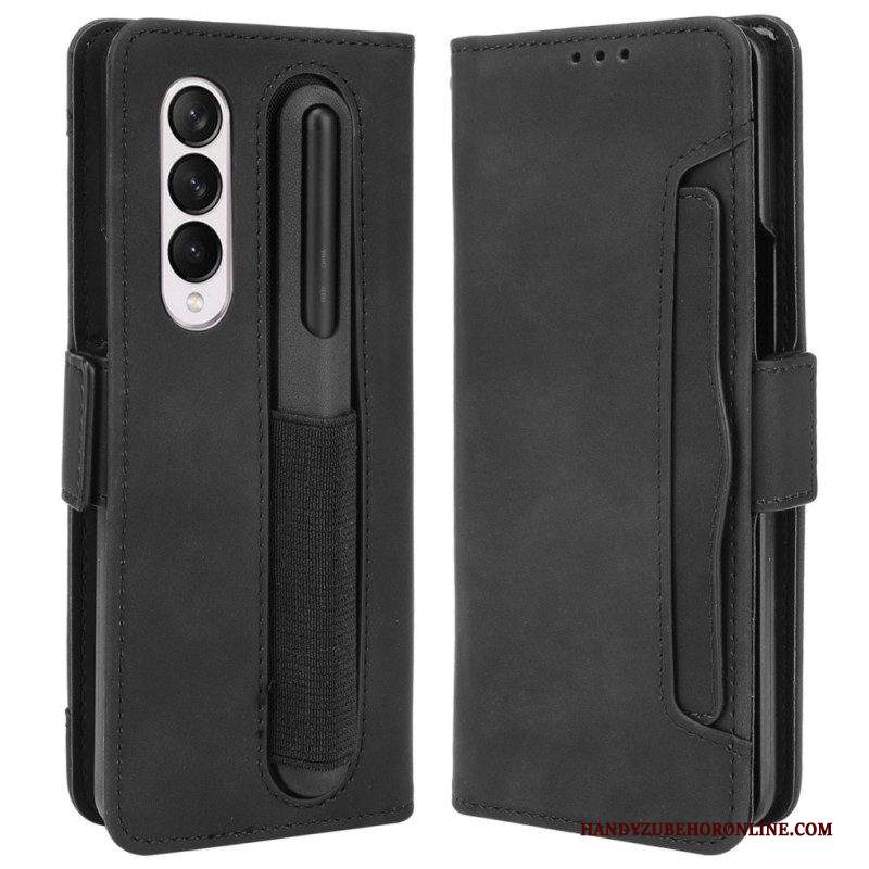 Custodia in pelle Samsung Galaxy Z Fold 4 Spia Con Pen Storage