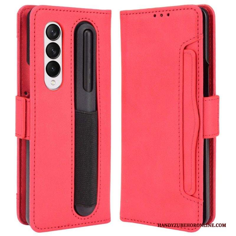 Custodia in pelle Samsung Galaxy Z Fold 4 Spia Con Pen Storage