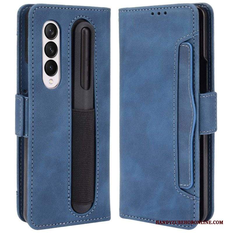 Custodia in pelle Samsung Galaxy Z Fold 4 Spia Con Pen Storage