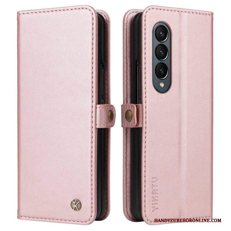 Custodia in pelle Samsung Galaxy Z Fold 4 Yikatu Yk-001