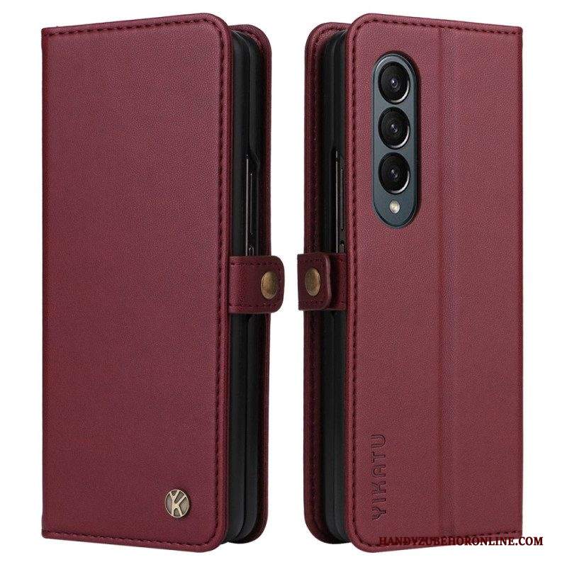 Custodia in pelle Samsung Galaxy Z Fold 4 Yikatu Yk-001