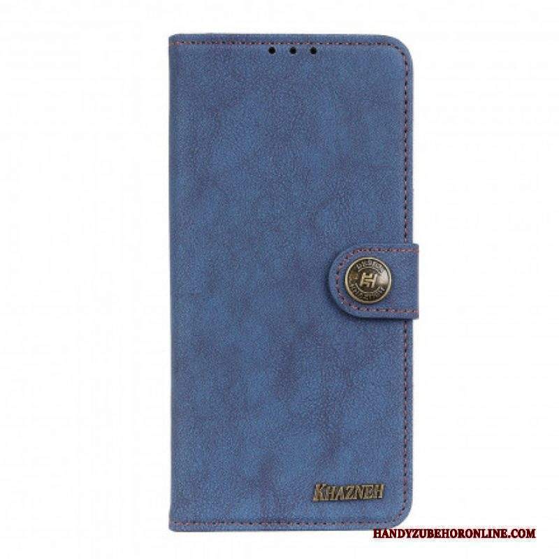 Custodia in pelle Sony Xperia 1 III Khazneh Retro Crosta Ecopelle