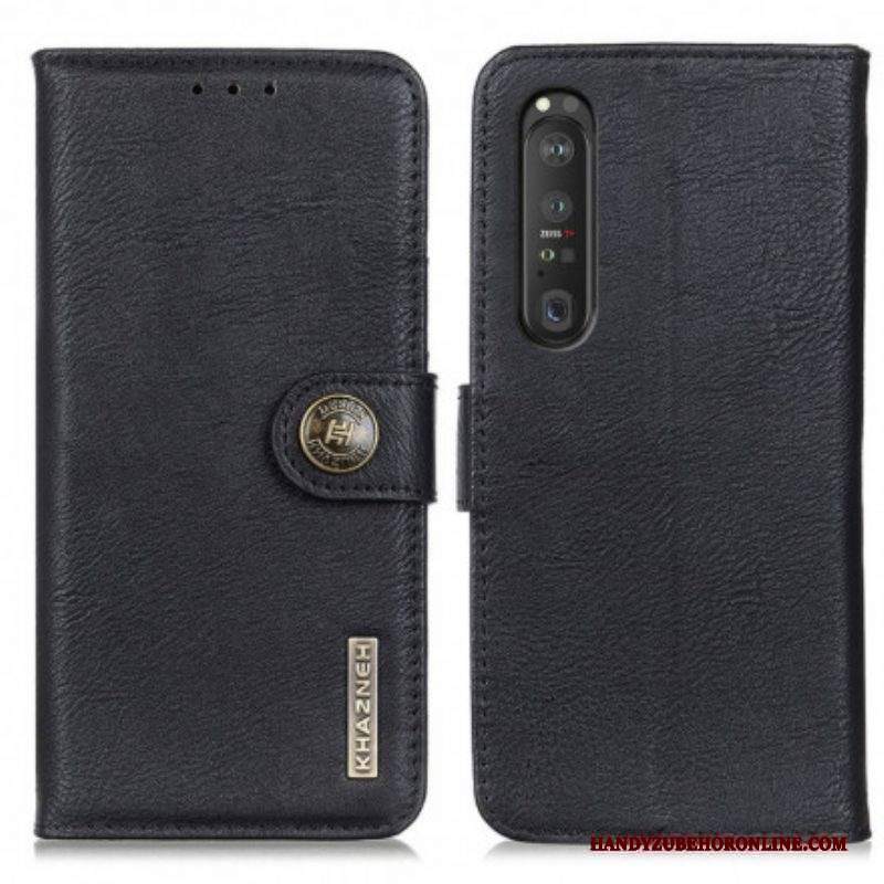 Custodia in pelle Sony Xperia 1 III Similpelle Khazneh