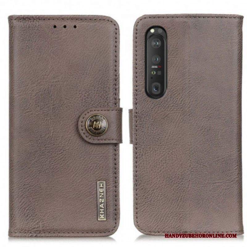 Custodia in pelle Sony Xperia 1 III Similpelle Khazneh