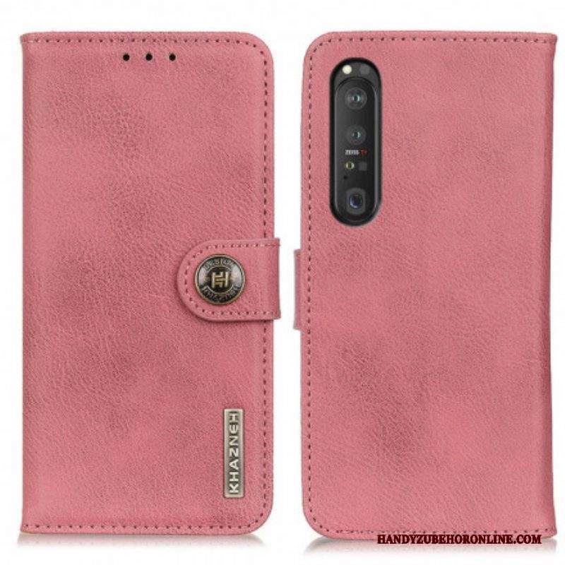 Custodia in pelle Sony Xperia 1 III Similpelle Khazneh