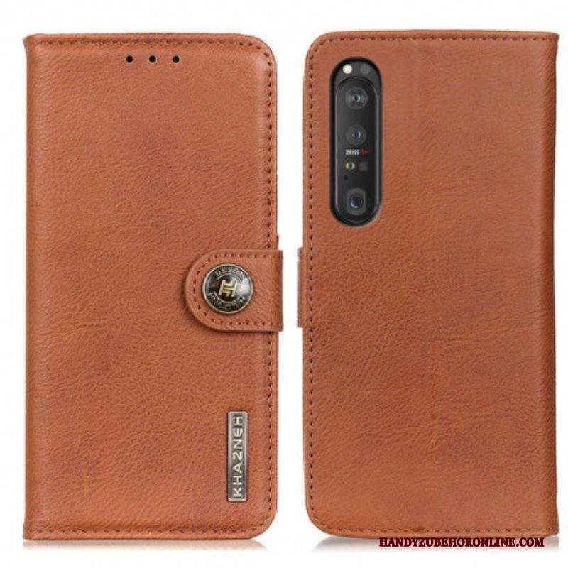 Custodia in pelle Sony Xperia 1 III Similpelle Khazneh