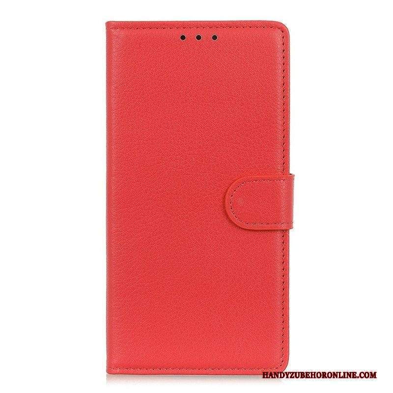 Custodia in pelle Sony Xperia 1 IV Ecopelle Tradizionale Litchi