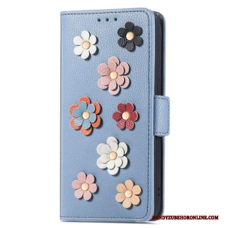 Custodia in pelle Sony Xperia 1 IV Fiori Decorativi