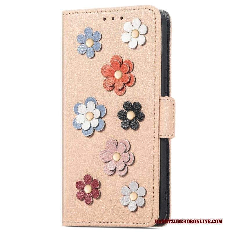 Custodia in pelle Sony Xperia 1 IV Fiori Decorativi