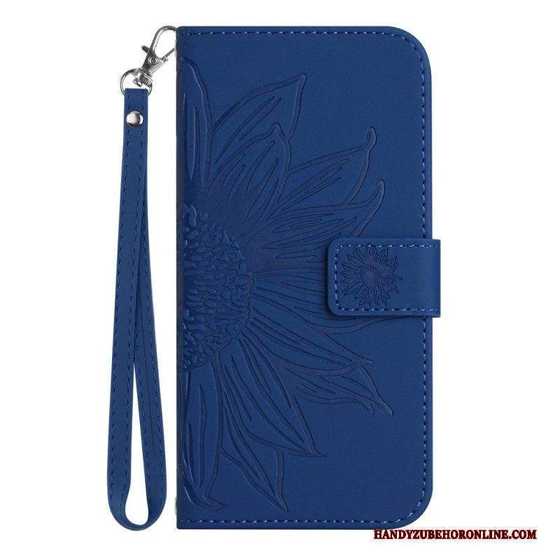 Custodia in pelle Sony Xperia 1 IV Girasole Strappy