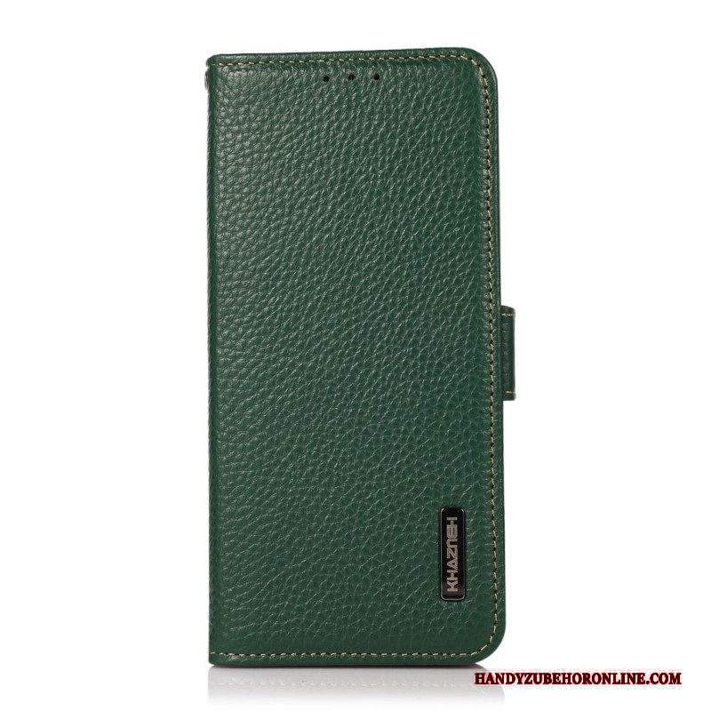 Custodia in pelle Sony Xperia 1 IV Pelle Litchi Khazneh Rfid