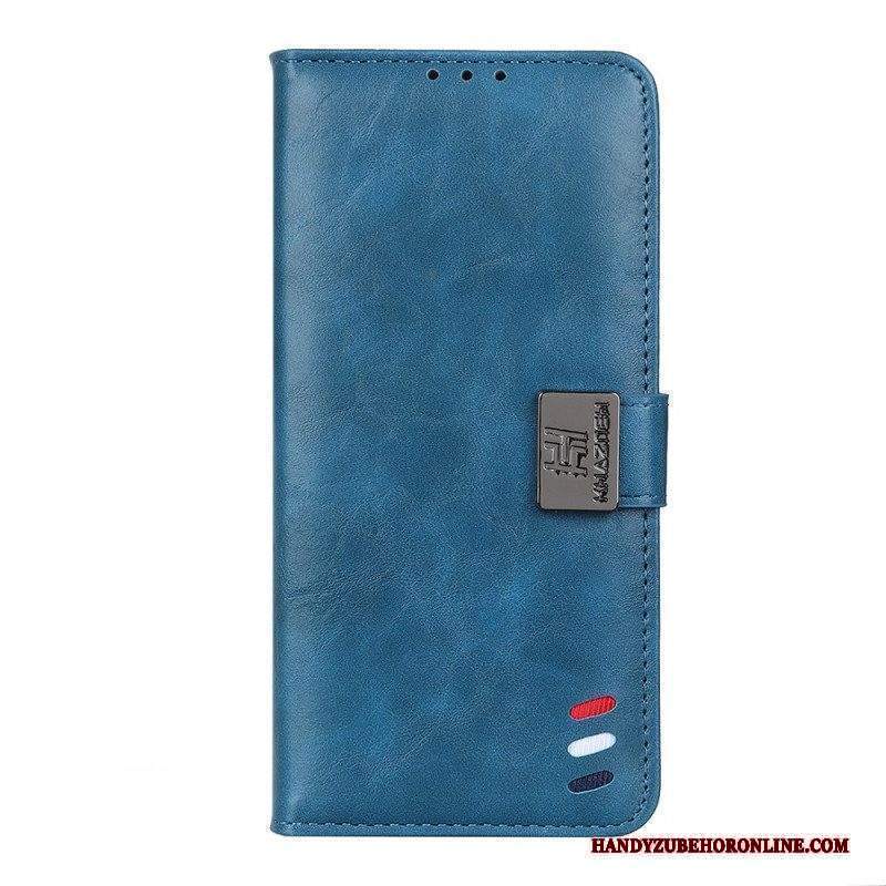 Custodia in pelle Sony Xperia 10 IV Chiusura In Argento Tricolore