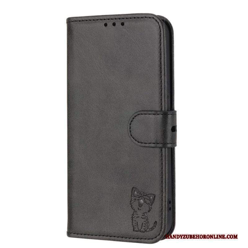 Custodia in pelle Sony Xperia 10 IV Piccolo Gattino