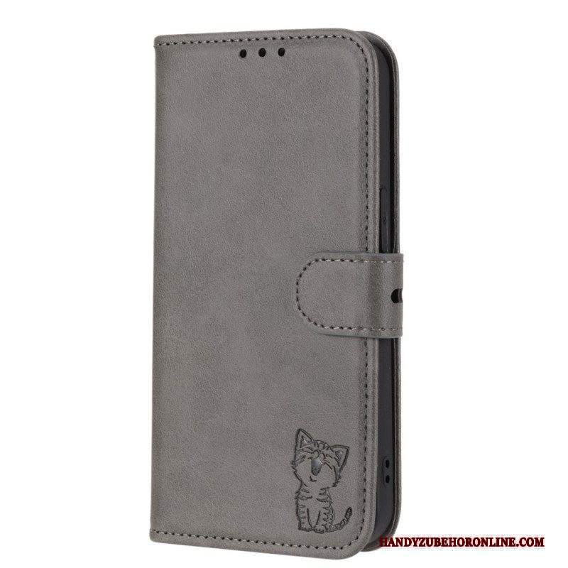 Custodia in pelle Sony Xperia 10 IV Piccolo Gattino