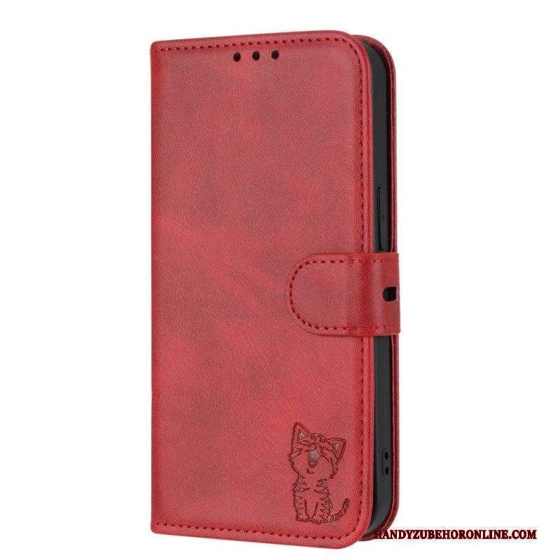 Custodia in pelle Sony Xperia 10 IV Piccolo Gattino