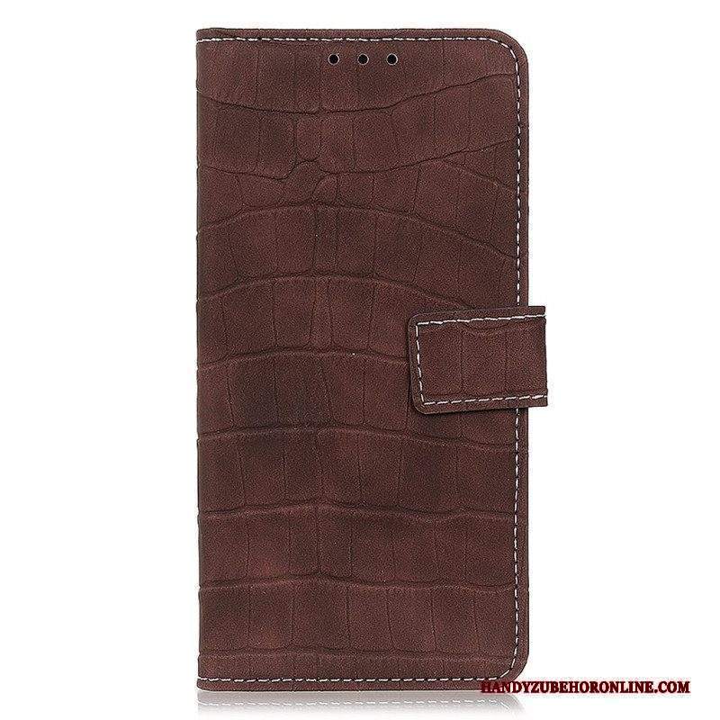 Custodia in pelle Sony Xperia 10 IV Stile Pelle Di Coccodrillo