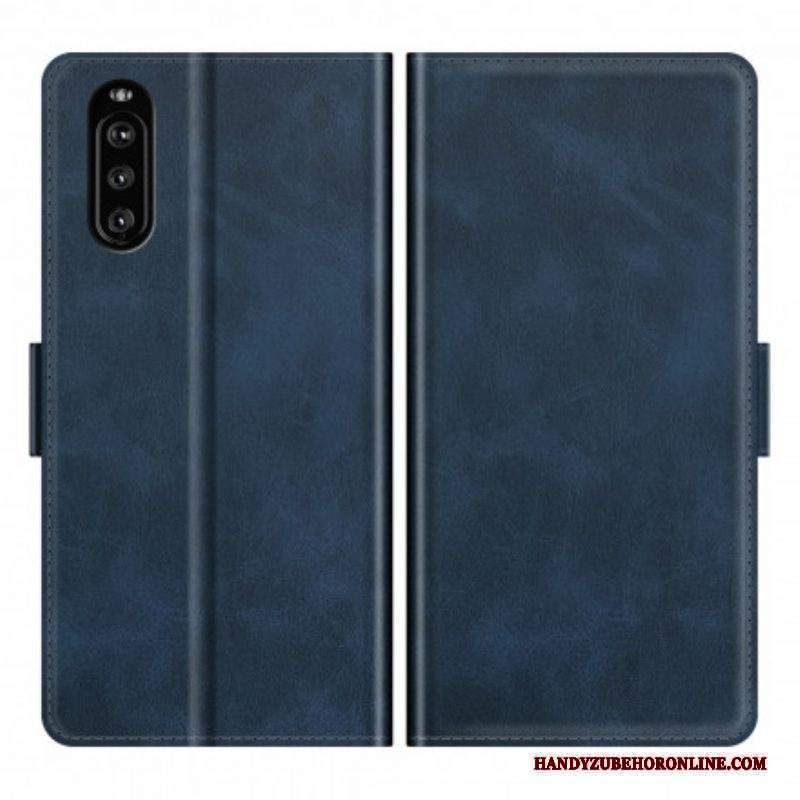 Custodia in pelle Sony Xperia 5 III Folio Cover Doppia Patta Classica