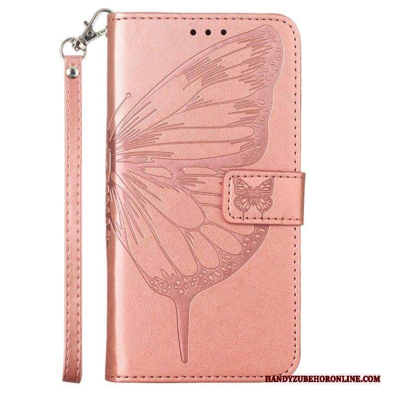 Custodia in pelle Sony Xperia 5 IV Farfalla Barocco Strappy