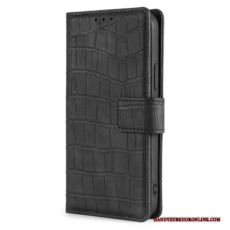 Custodia in pelle Sony Xperia 5 IV Stile Pelle Di Coccodrillo