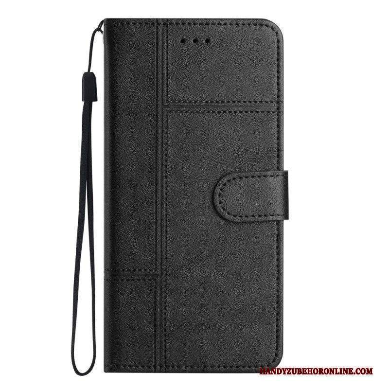 Custodia in pelle Xiaomi 12 Lite Stile Aziendale Strappy