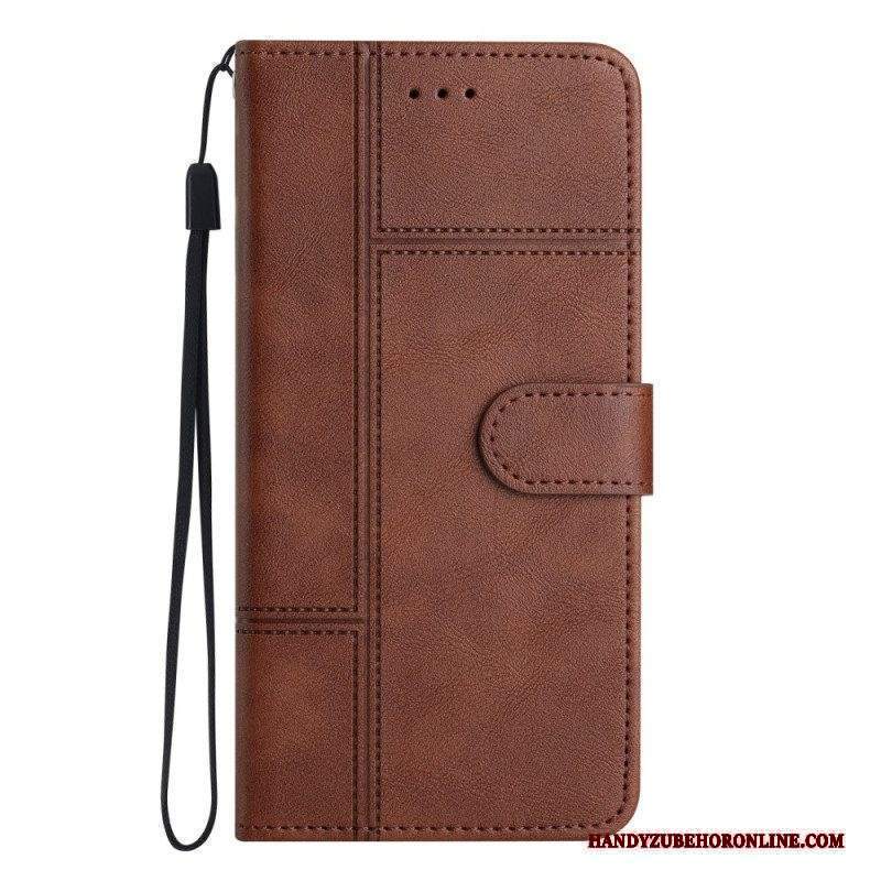 Custodia in pelle Xiaomi 12 Lite Stile Aziendale Strappy