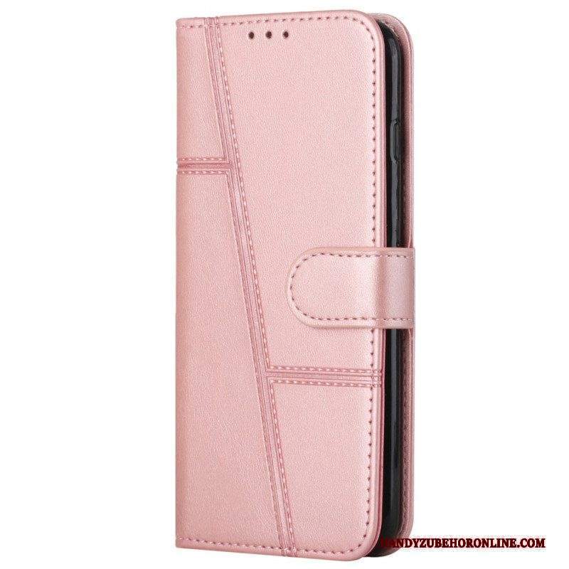 Custodia in pelle Xiaomi 12 Lite Strappy Stile Geometrico In Pelle