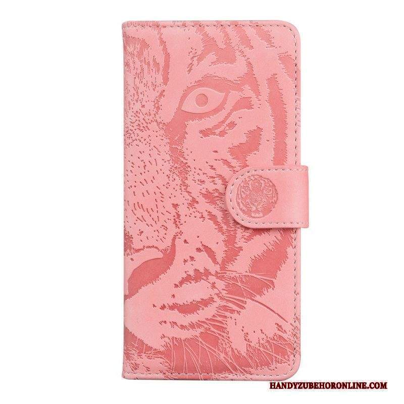 Custodia in pelle Xiaomi 12 Pro Impronta Di Tigre