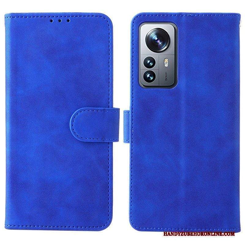 Custodia in pelle Xiaomi 12 Pro Strappy Skin-touch