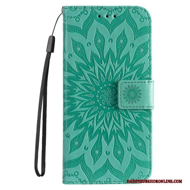 Custodia in pelle Xiaomi 12T / 12T Pro Mandala Strappy