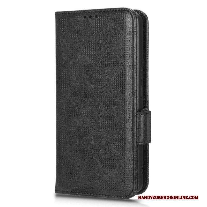 Custodia in pelle Xiaomi 12T / 12T Pro Triangoli Stile Retrò