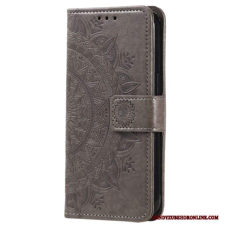 Custodia in pelle Xiaomi 13 Mandala Sole Con Cordino