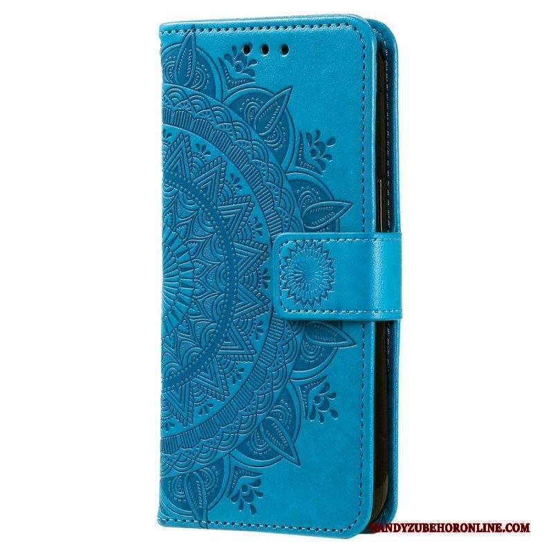 Custodia in pelle Xiaomi 13 Mandala Sole Con Cordino