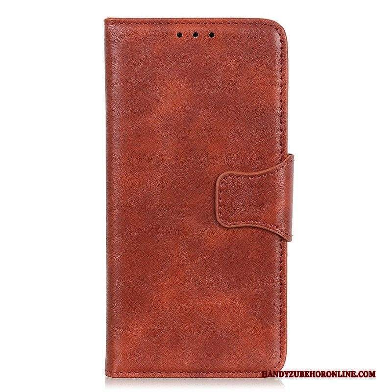 Custodia in pelle Xiaomi 13 Pro Chiusura Reversibile In Pelle Crosta