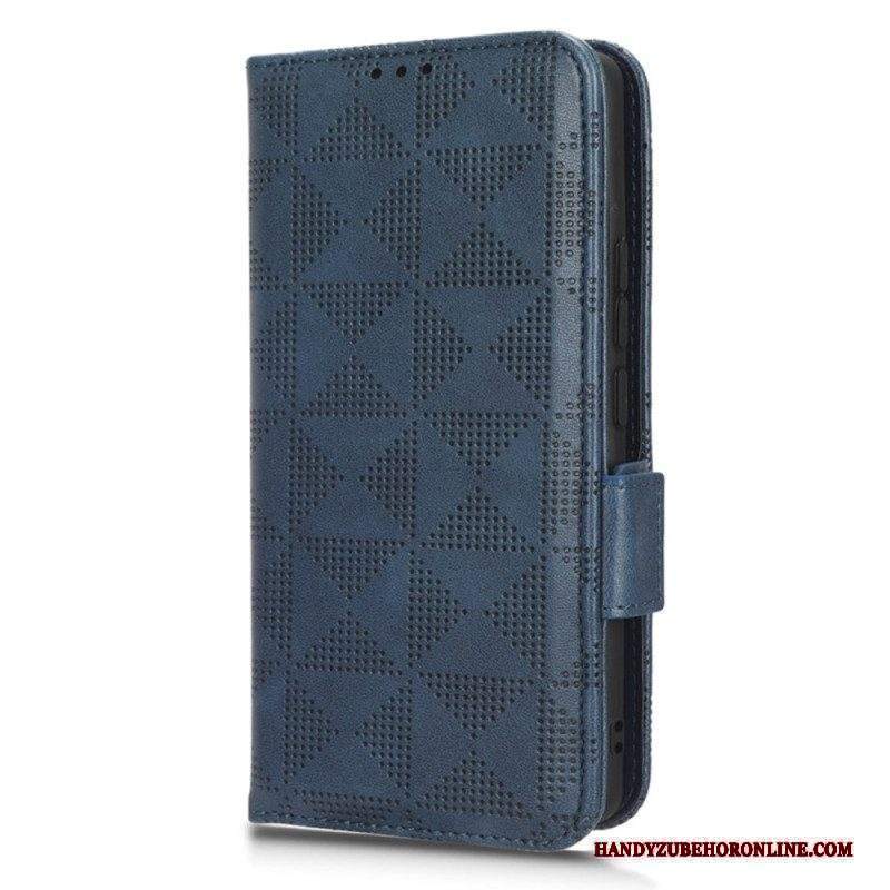 Custodia in pelle Xiaomi 13 Pro Triangoli Con Cordino