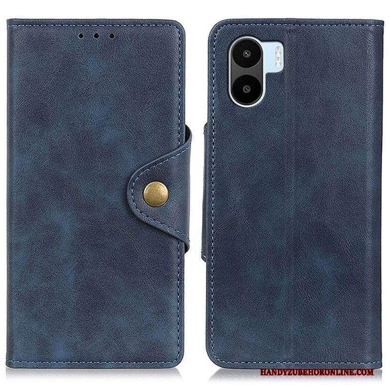 Custodia in pelle Xiaomi Redmi A1 Bottone Magnetico