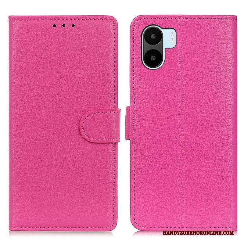 Custodia in pelle Xiaomi Redmi A1 Ecopelle Litchi