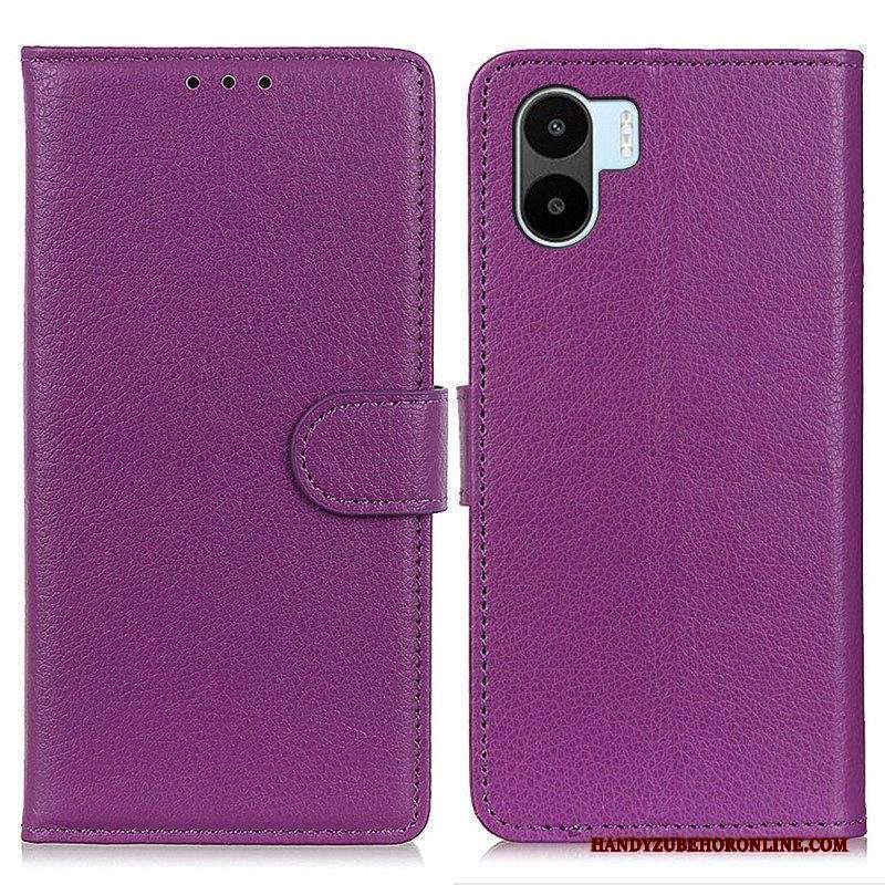 Custodia in pelle Xiaomi Redmi A1 Ecopelle Litchi