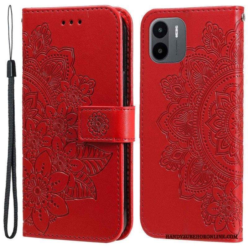 Custodia in pelle Xiaomi Redmi A1 Fiore Mandala