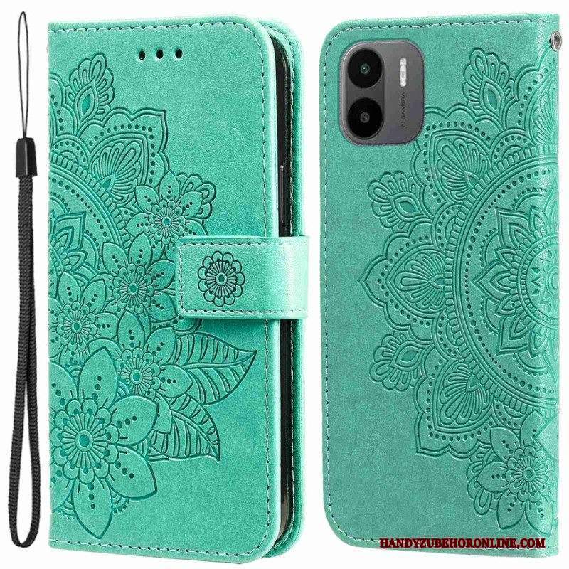 Custodia in pelle Xiaomi Redmi A1 Fiore Mandala