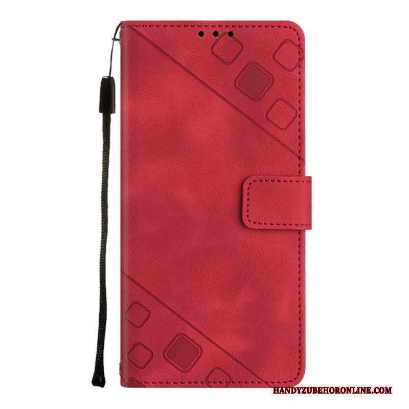 Custodia in pelle Xiaomi Redmi A1 Strappy Stile Anni '70