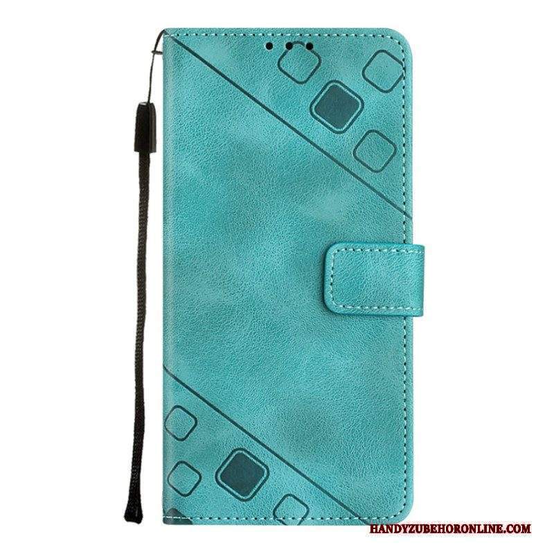 Custodia in pelle Xiaomi Redmi A1 Strappy Stile Anni '70